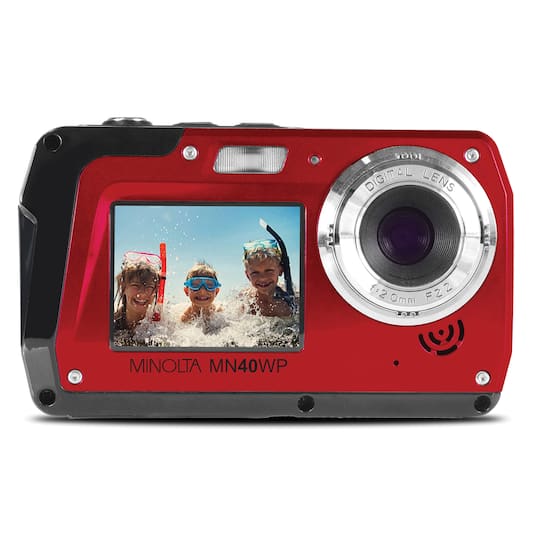 Minolta 48.0 Megapixel Waterproof Digital Camera in Red | 1.3" x 4.4" x 2.7" | Michaels®